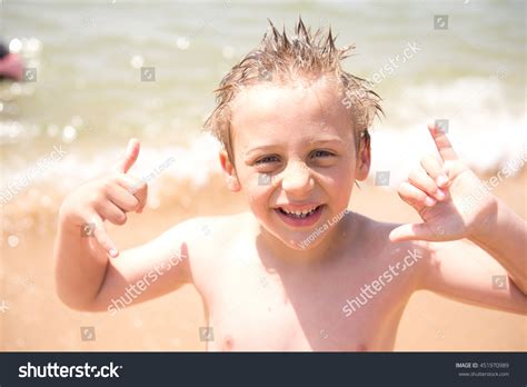 Young Boy Beach Stock Photo 451970989 Shutterstock