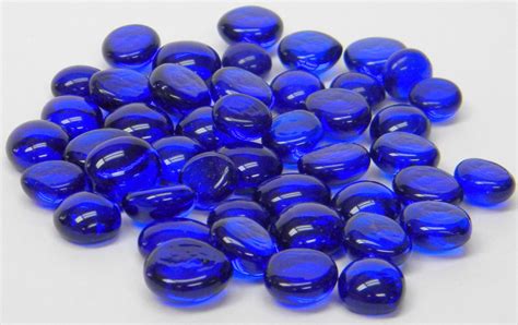 75 Mini Cobalt Sapphire Blue Glass Pebbles Blue Glass Etsy
