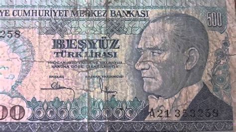 Turkey Money 500 Lirasi Banknote From 1970 YouTube