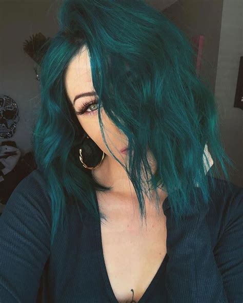 Blue Hair Green Hair Hair Styles Dark Green Hair
