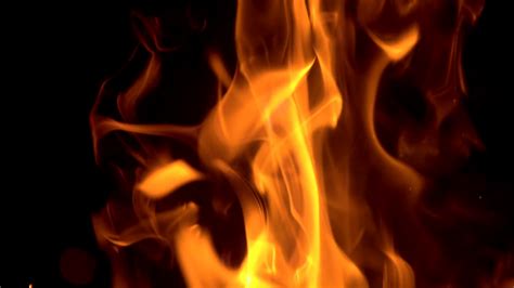 Beautiful Flames From Fire In Slow Motion Stock Video Footage 0021 Sbv