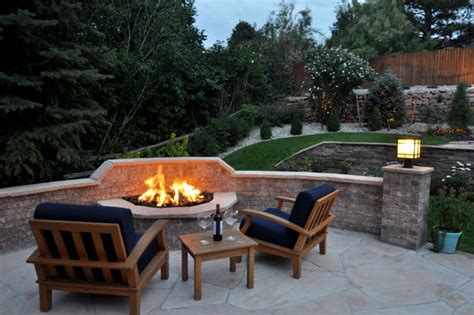 Outdoor Fire Features Traditional Patio Denver By Browne And