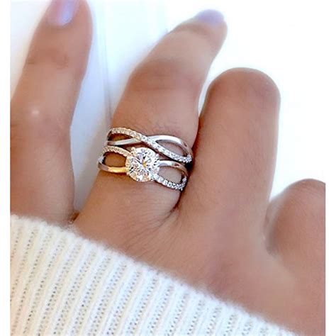 The stones really catch the. 925 Sterling Silver Ladies Wedding Ring Set