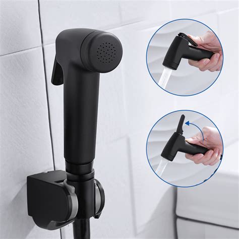 Black Handheld Bidet Toilet Sprayer Set Decoratormall