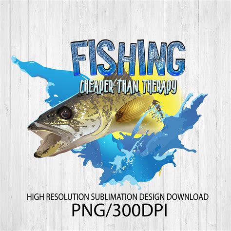 Fishing Png File For Sublimation Dtg Printing Watercolor Etsy
