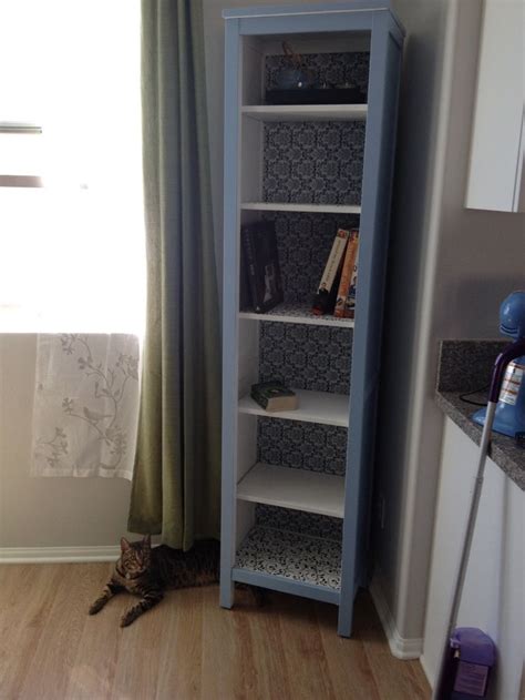 We Bought A Hemnes Ikea Shelf Sanded It Painted It Blue And Added