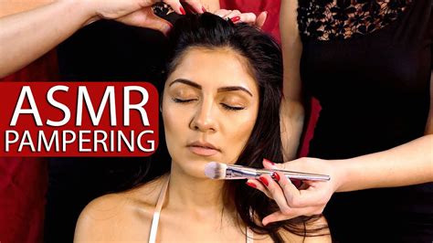 ultra asmr pampering ♥ scalp massage face brushing for relaxation 😴 youtube