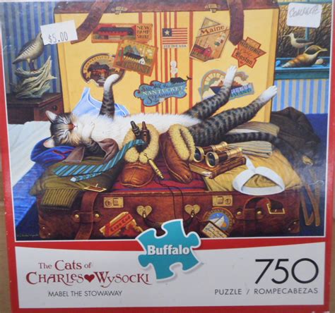 Buffalo Games Charles Wysocki Cats Mabel The Stowaway 750pc Jigsaw Puzzle