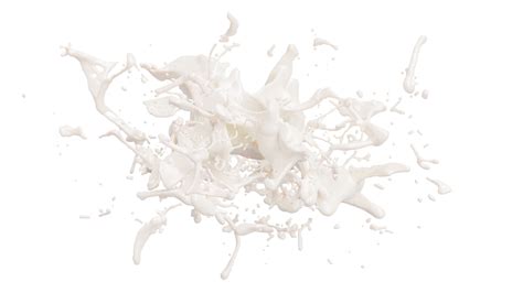 Milk Splash With Droplets Isolated On Background 3d Illustration
