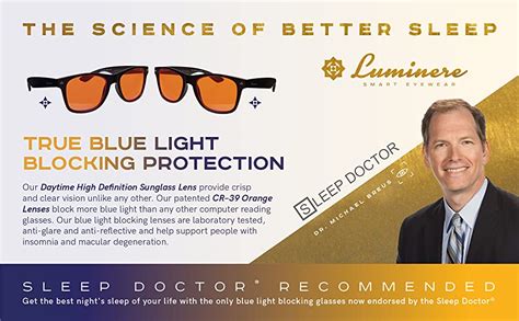 The Sleep Doctor Michael Breus Phd Luminere Blue Light Blocking Glasses Premium Blue