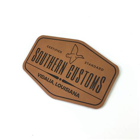 50 Custom Personalized Leather Patches With Logo Text Or Etsy Uk