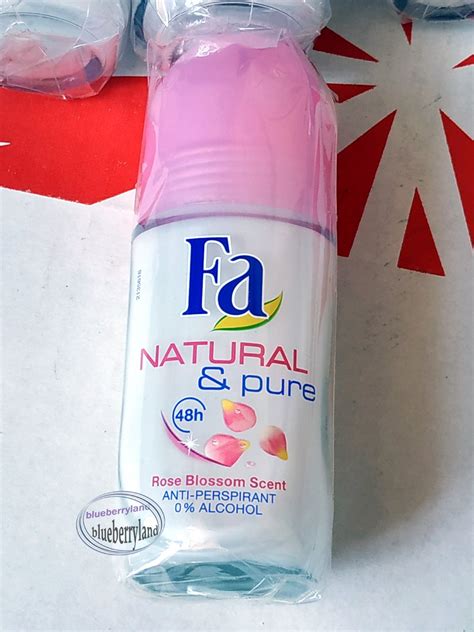 Fa Natural And Pure Rose Blossom Roll On Deodorant Antiperspirant 48 Hrs