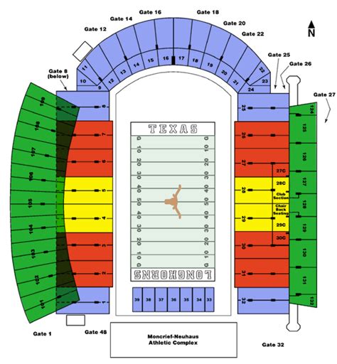 Darrell K Royal Stadium Seating Chart Elcho Table