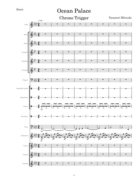 Ocean Palace Chrono Trigger Transcribed Score Sheet Music For Piano