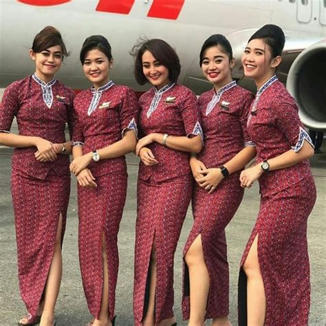 Model Kebaya Batik Air Sexy Flight Attendant Flight Attendant Uniform Air Hostess Uniform