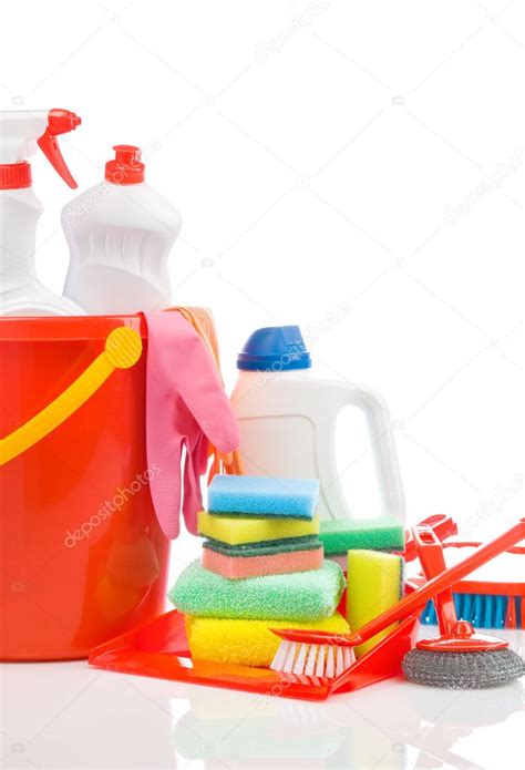 Big Set Of Cleaning Items With Copyspace — Stock Photo © Mihalec 5691869