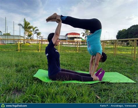 Extend your legs, with the soles of your feet touching. Acro/Partner Yoga - Pose / Asana Image by KarlaPetit
