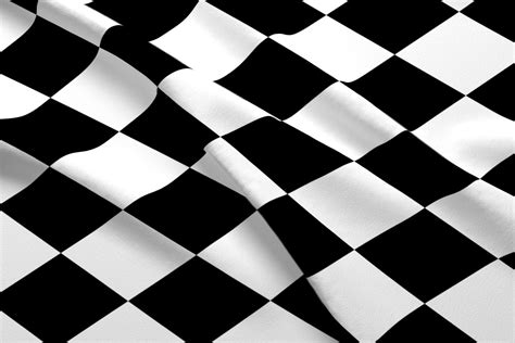Extra Large Harlequin Check In Black And White Fabric