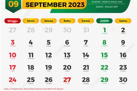 Kalender Jawa September Lengkap Beserta Hari Libur Nasional Dan