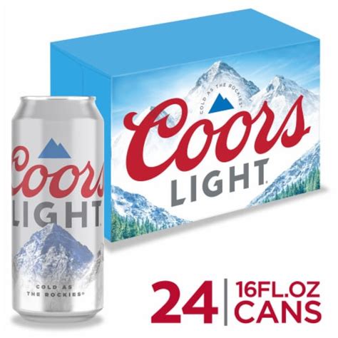 Coors Light American Style Light Lager Beer 24 Cans 16 Fl Oz Kroger