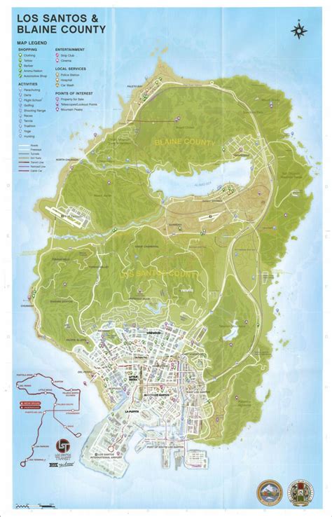 Gta 5 Official Los Santos Blaine County Map Revealed Gta V Youtube