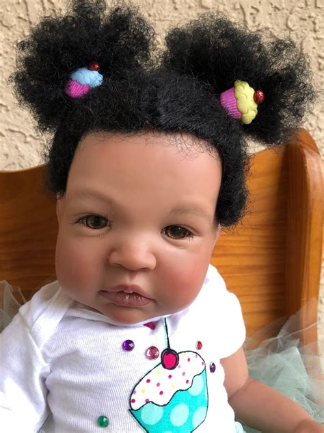 Reborn 19 African American Baby Girl Doll Etsy