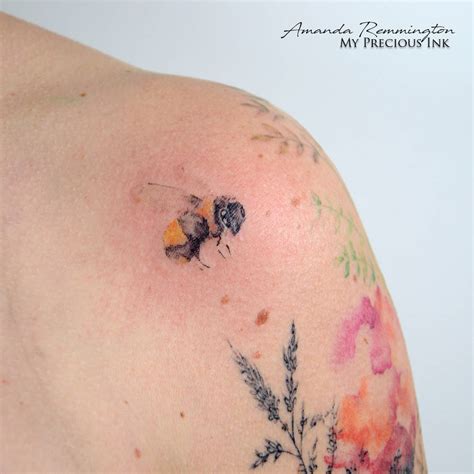 Freehand Watercolor Floral Tattoo With A Little By Mentjuh On Deviantart