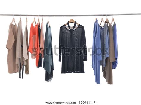 Female Variety Clothes Hanging On Rack Stock Photo 179941115 Shutterstock