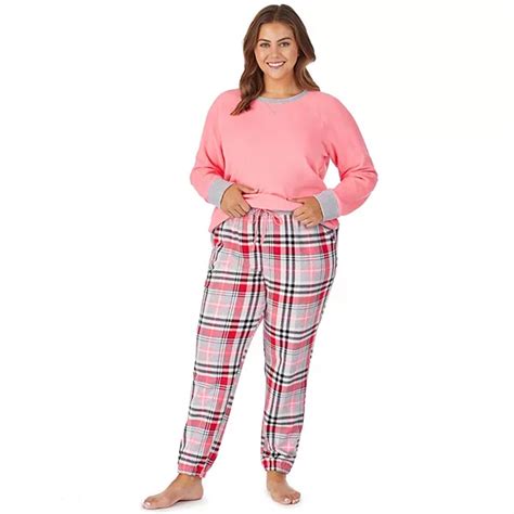 Plus Size Cuddl Duds 3 Piece Fleece Pajama Set