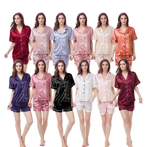 Summer Fashion V Neck Women Sleepwear Short Sleeve Two Piece Sex Pajamas Buy Short Pajamas