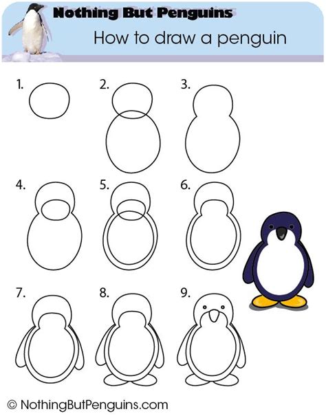 How To Draw Penguin Easy For Kids Innovative And Simple Penguin Crafts