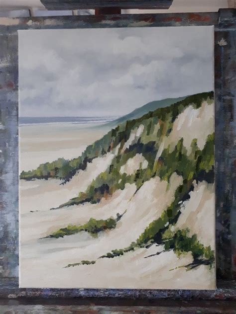 Sand Dunes 12 X 16 Ins Oil On Canvas John Halliday Oil