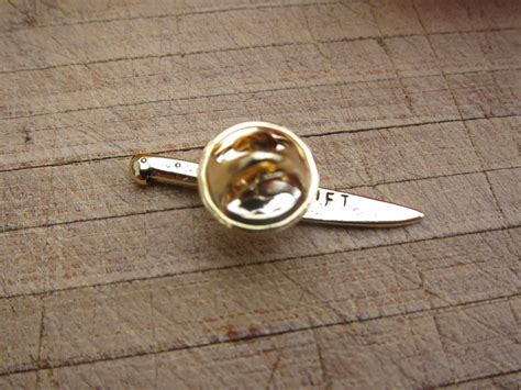 Gold Chef Knife Lapel Pin Cc195g Kitchen And Culinary Pins Etsy