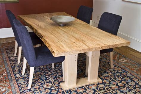 The table overlay is serving as an interim to a longer farmhouse table that my wife wants me to build someday. Custom Made Ambrosia Maple Dining Table, Live Edge by ...