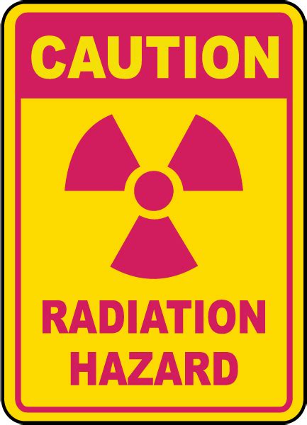 Caution Radiation Hazard Sign Save 10 Instantly