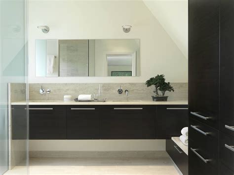 Floating bathroom vanities from trade winds imports instantly add sophistication to your modern bathroom. floating double vanity bathroom midcentury with sinks ...