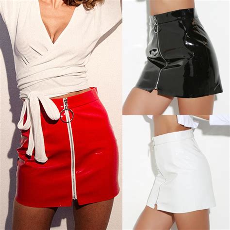 Buy Jaycosin Sexy High Waist Pu Leather Skirt Autumn Winter 2016 Elegant Zipper