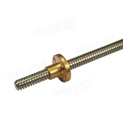 drillpro 400mm t8 lead screw 8mm thread lead screw 2mm pitch with copper nut sale