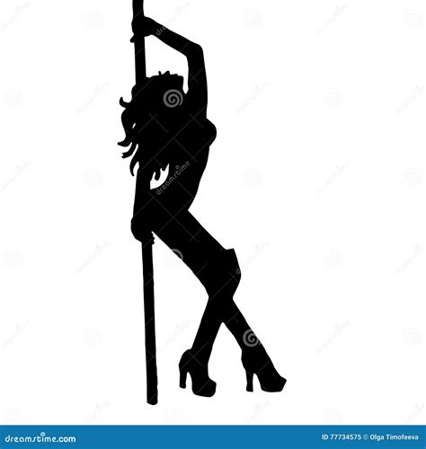 High Quality Girlstriptease Poledance Stock Vector Illustration Of Lady Background 77734575