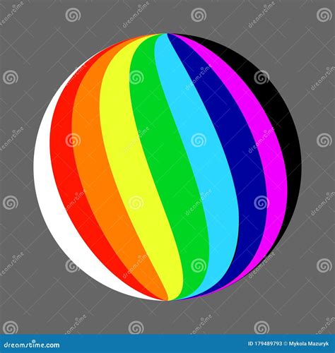 Rainbow Color Globe Icon Or Logo Stock Vector Illustration Of Blue