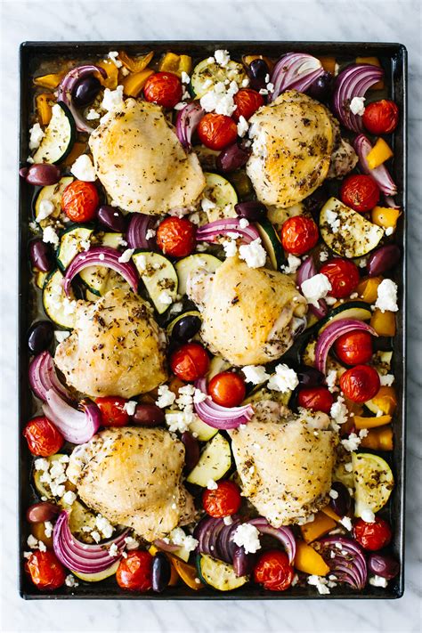 Greek Sheet Pan Chicken Dinner Downshiftology
