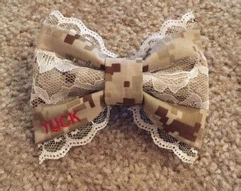 Items Similar To Usmc Hair Bow In Marpat Desert And Woodlands Us Marines Nametape Option On Etsy
