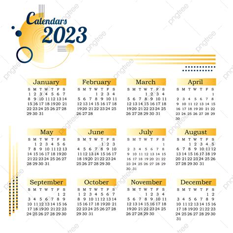 2023 Year Calendar Vector Design Images 2023 New Year Calendar 2023