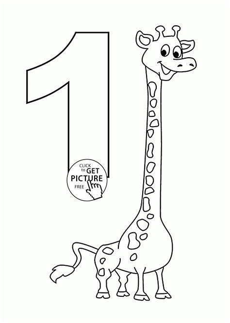 Number 1 Coloring Pages For Kids Counting Sheets Printables Free