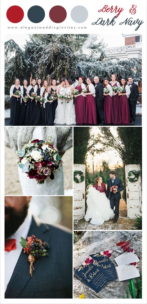 7 Pretty Winter Wedding Color Ideas With Christmas Festive