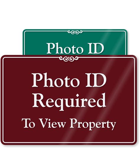 Id Required Sign Printable