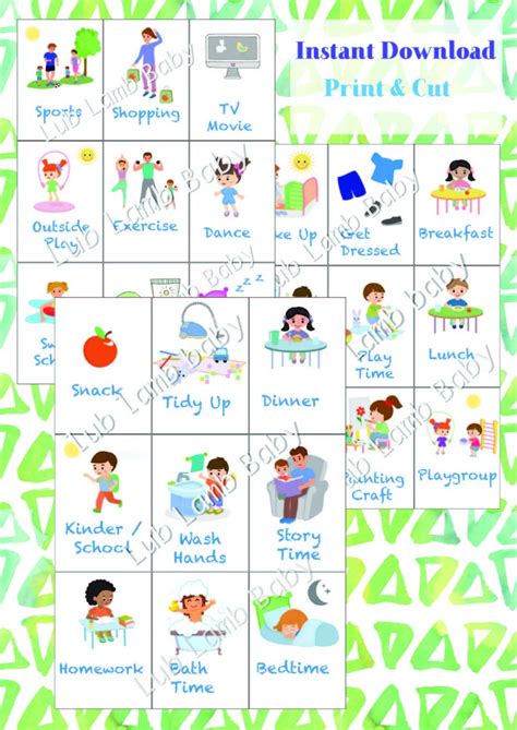 Printable Routine Cards Preschool Routine Toddler Flash Etsy
