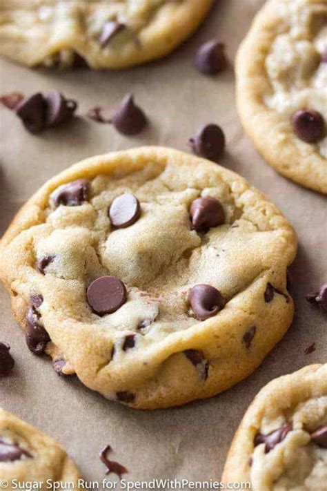 Crispy on the outside and chewy on the inside!! Perfect Chocolate Chip Cookies - Spend With Pennies