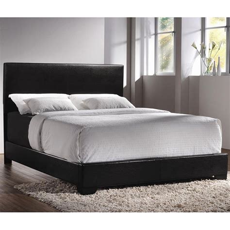 Black Upholstered Platform Bed Queen By Coaster Furniture Furniturepick
