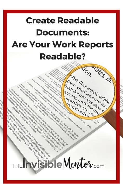 Create Readable Documents Are Your Work Reports Readable